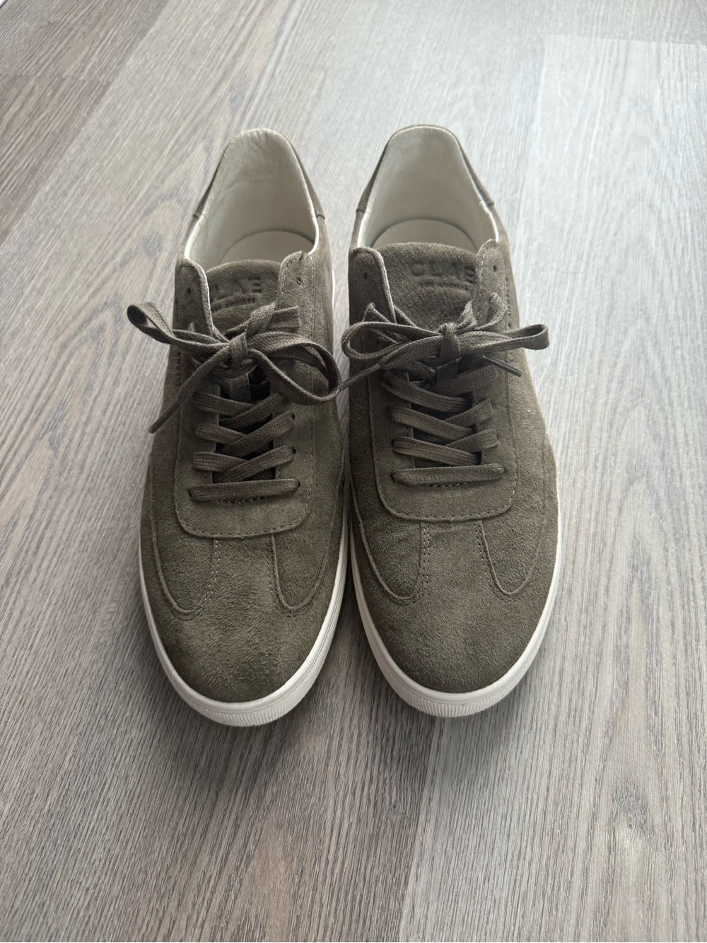 Clae Olive Green Suede Low-Top Sneakers